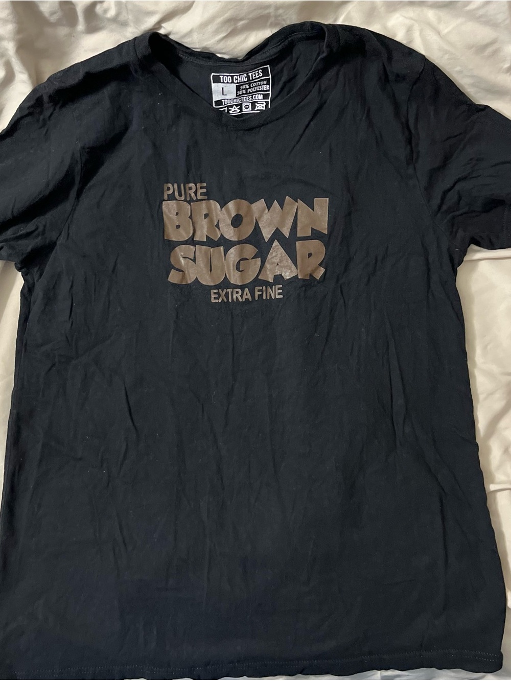"Pure Brown Sugar" Black Short Sleeve Tee
